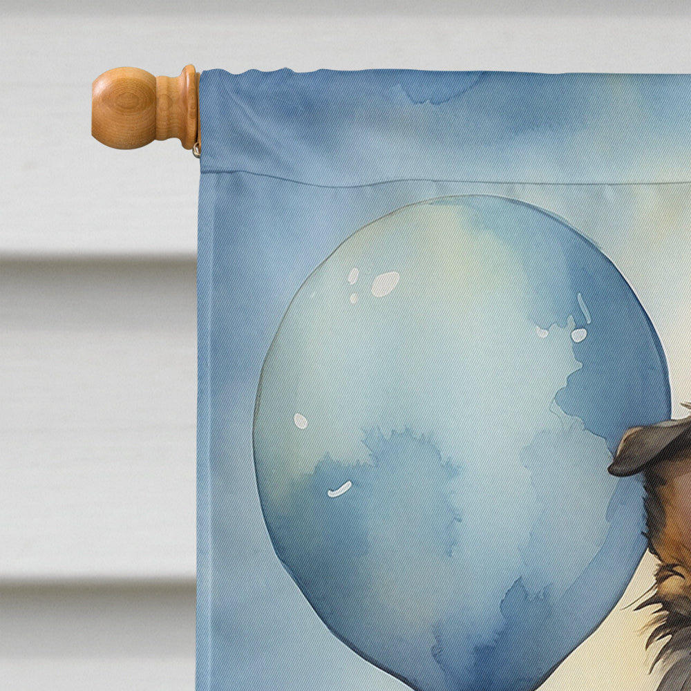 Collie Happy Birthday House Flag