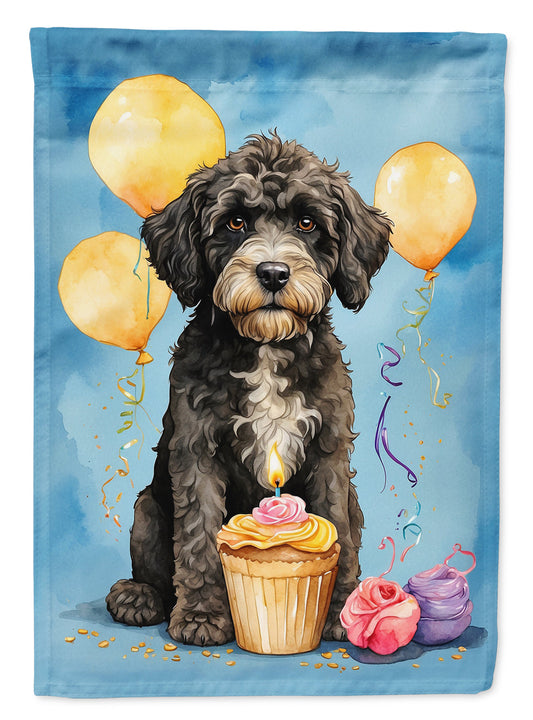 Portuguese Water Dog Happy Birthday House Flag