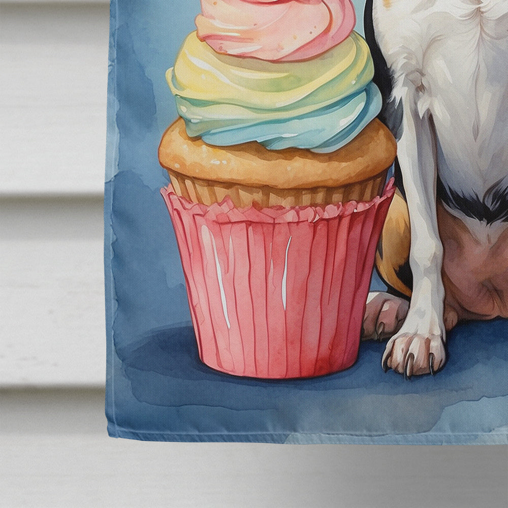Rat Terrier Happy Birthday House Flag