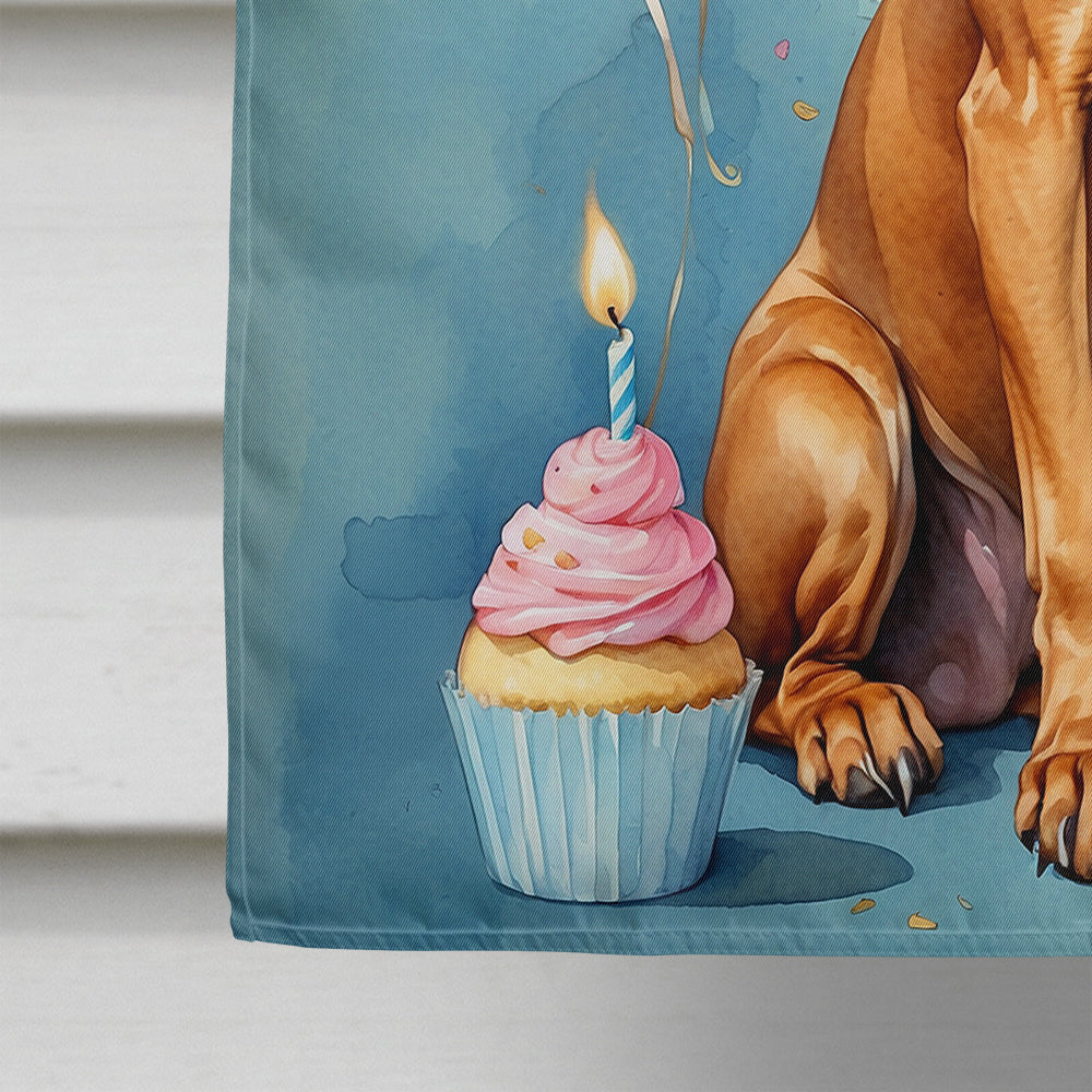 Rhodesian Ridgeback Happy Birthday House Flag