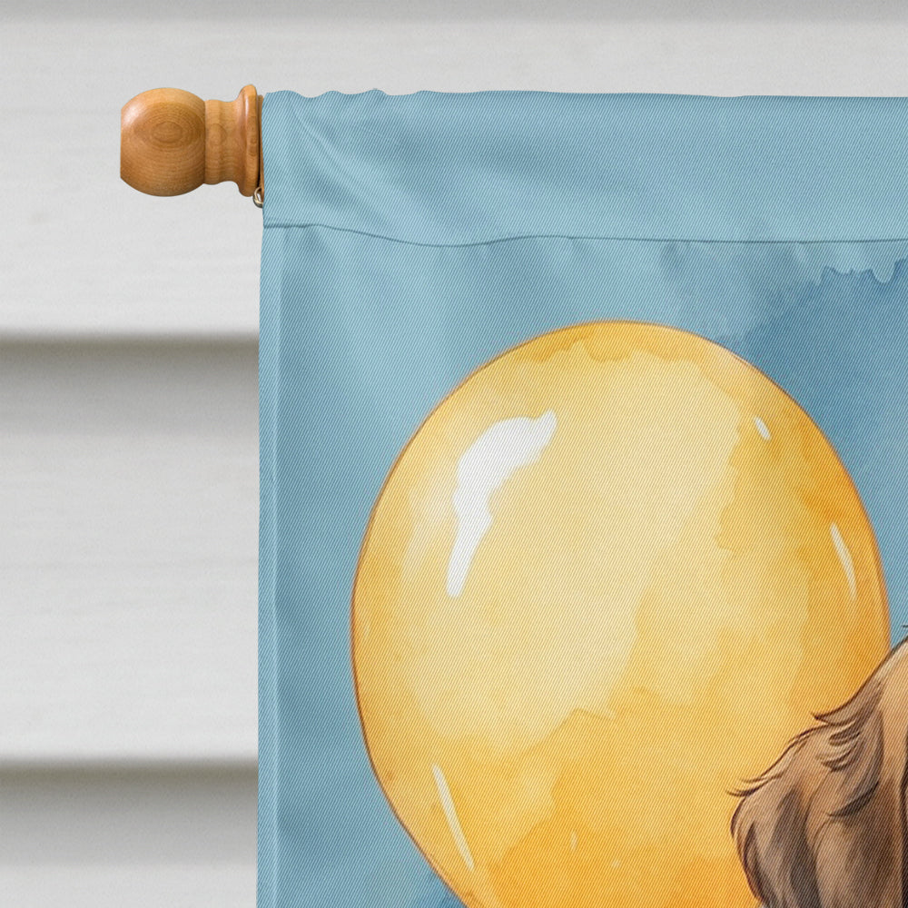 Saint Bernard Happy Birthday House Flag