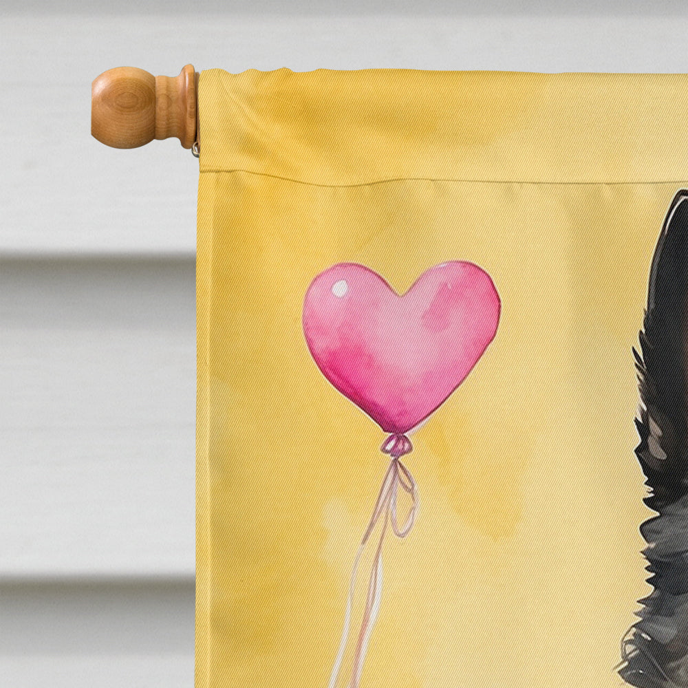 Schipperke Happy Birthday House Flag