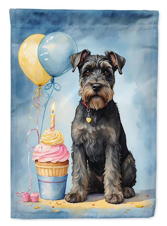 Schnauzer Happy Birthday House Flag