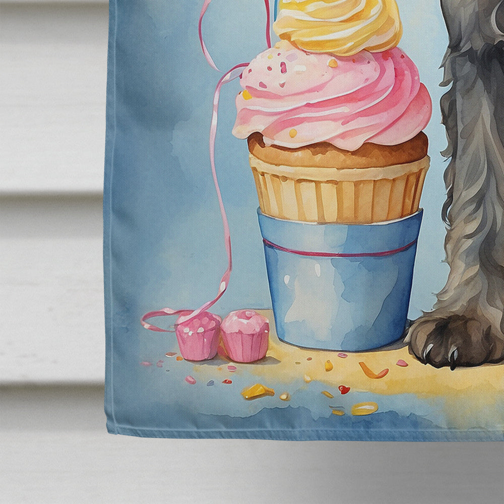 Schnauzer Happy Birthday House Flag