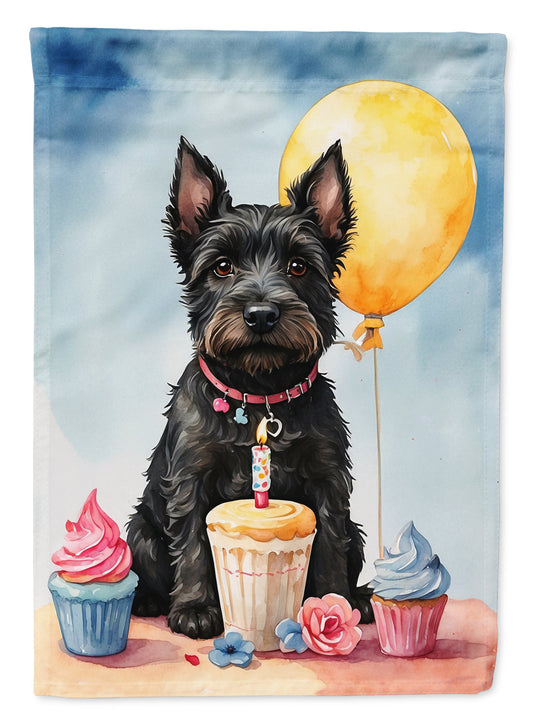 Scottish Terrier Happy Birthday House Flag