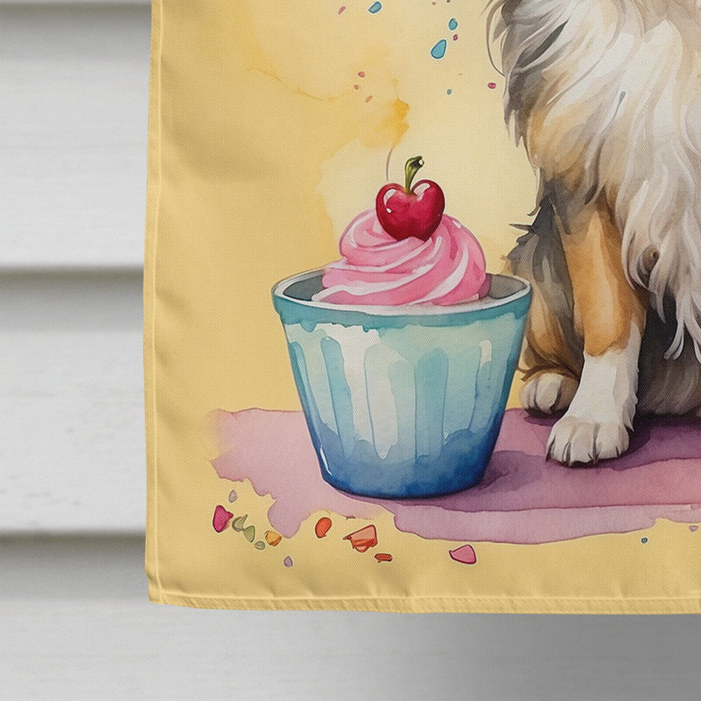 Sheltie Happy Birthday House Flag