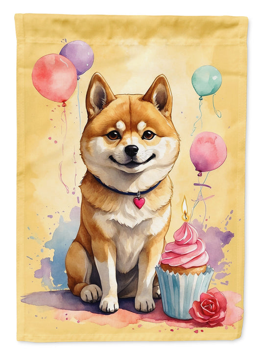 Shiba Inu Happy Birthday House Flag