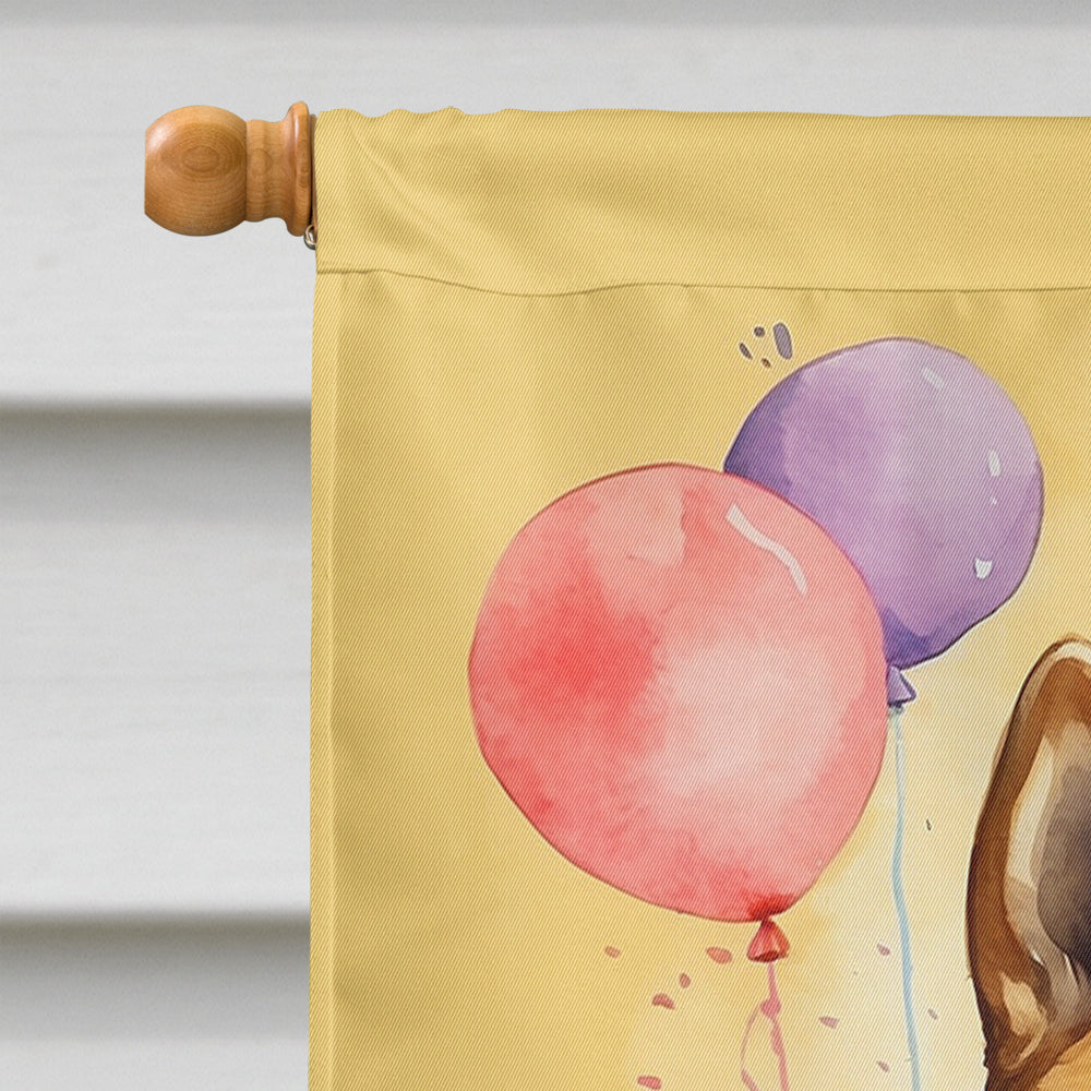 Shiba Inu Happy Birthday House Flag