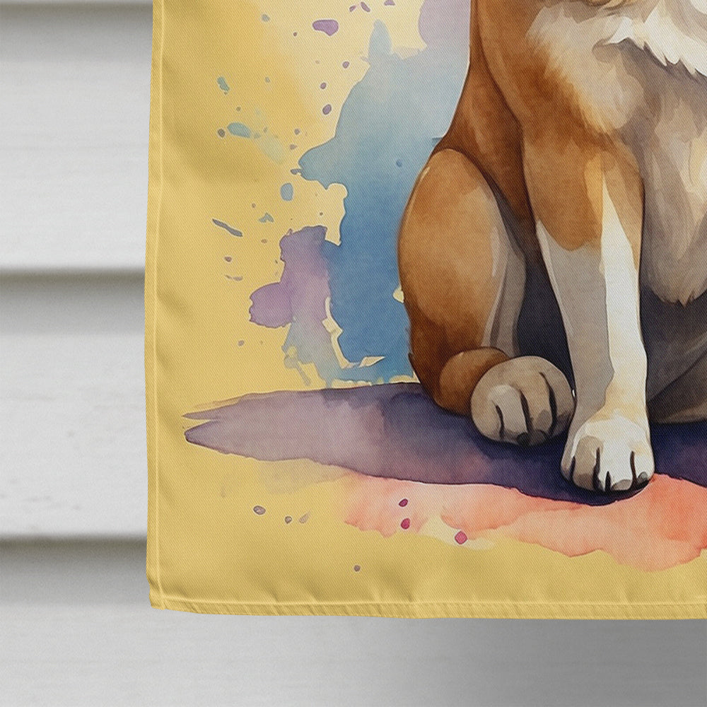 Shiba Inu Happy Birthday House Flag