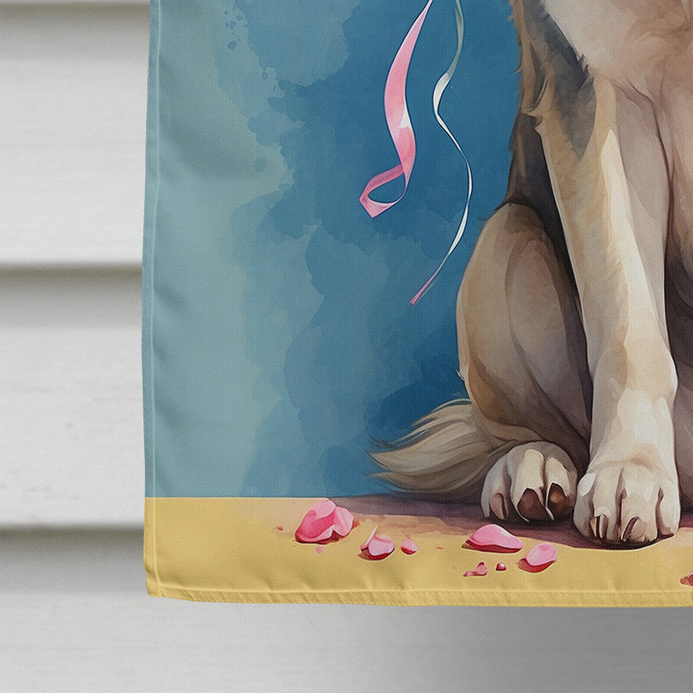 Siberian Husky Happy Birthday House Flag