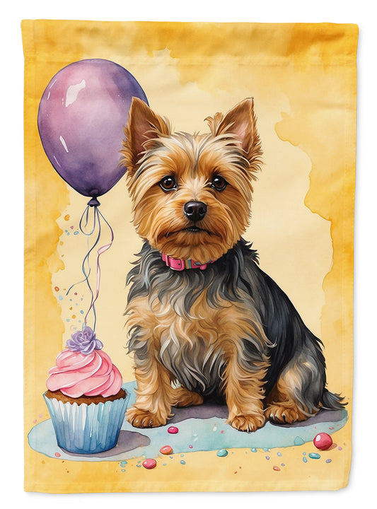 Silky Terrier Happy Birthday House Flag