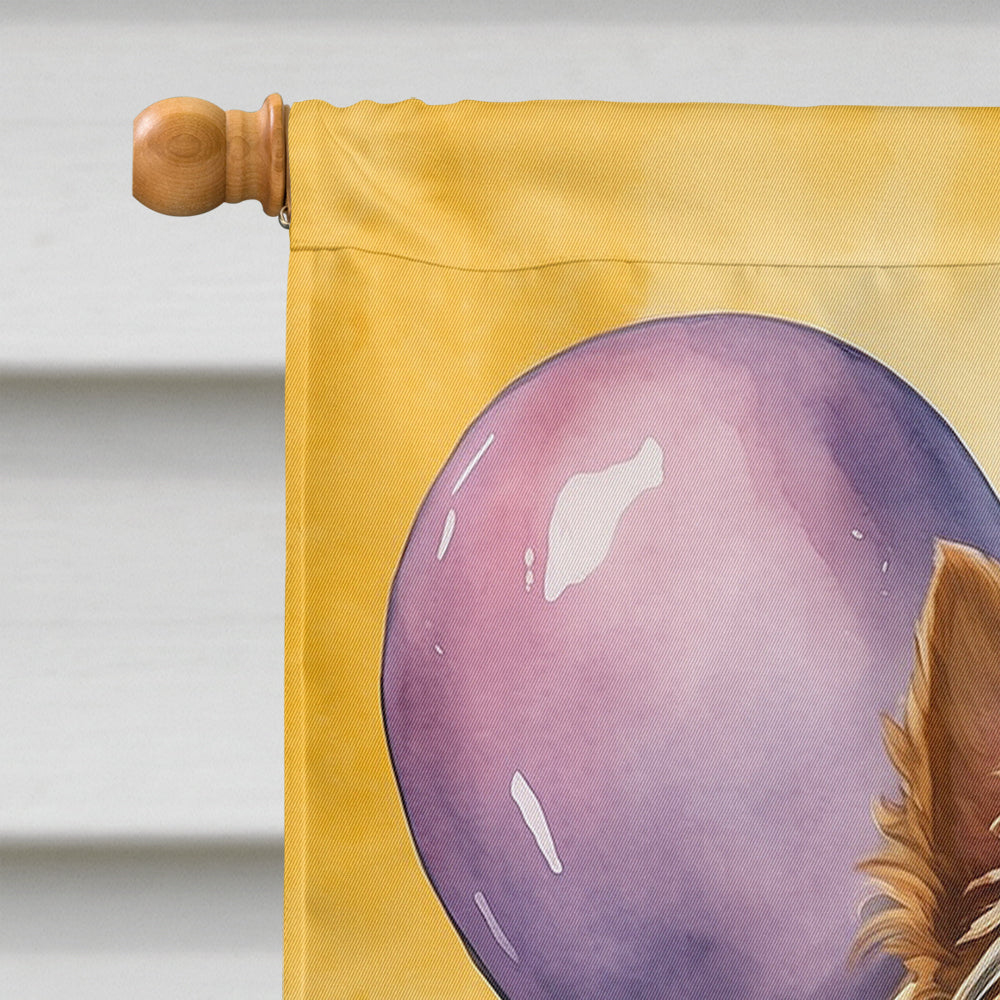 Silky Terrier Happy Birthday House Flag
