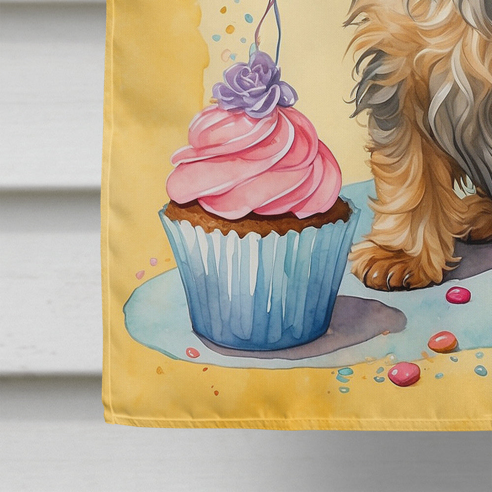 Silky Terrier Happy Birthday House Flag