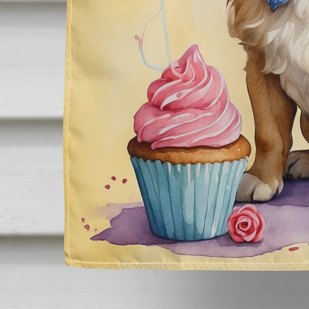 Tibetan Spaniel Happy Birthday House Flag