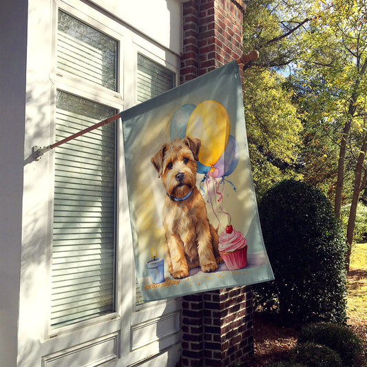 Wheaten Terrier Happy Birthday House Flag