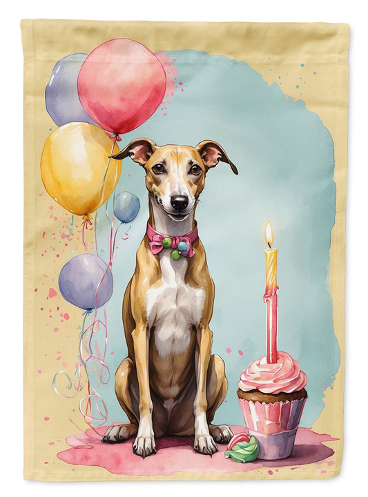 Whippet Happy Birthday House Flag