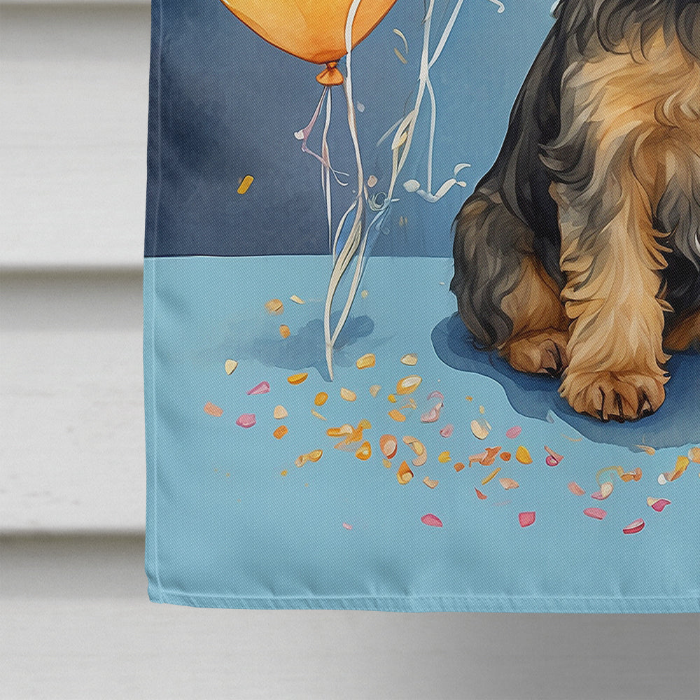 Yorkipoo Happy Birthday House Flag