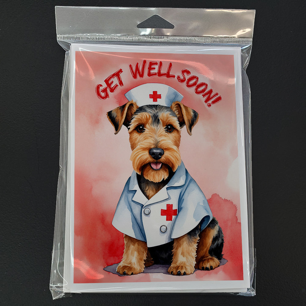 Welsh Terrier Get Well Soon Greeting Cards Pack of 8