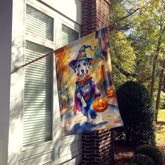 Dalmatian Halloween Trick or Treat House Flag