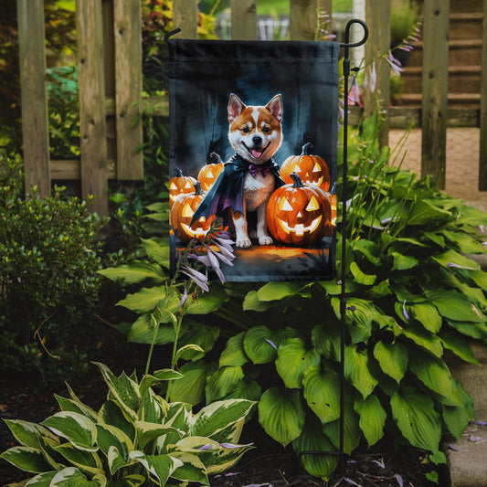 Akita Puppy Halloween Garden Flag