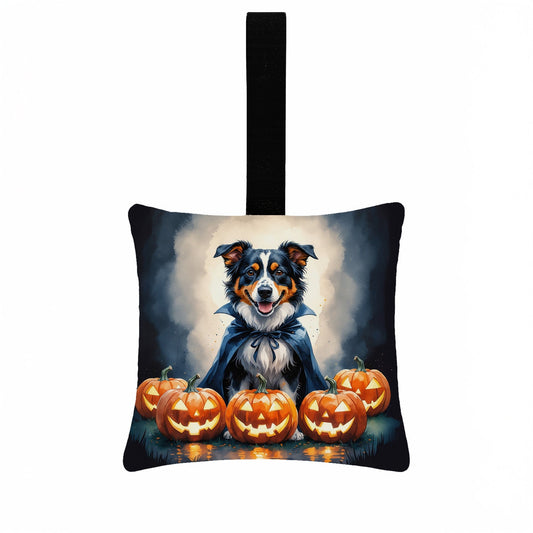 Australian Shepherd Puppy Halloween Mini Hanging Pillow Ornament 3.5 × 3.5
