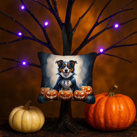 Australian Shepherd Puppy Halloween Mini Hanging Pillow Ornament 3.5 × 3.5