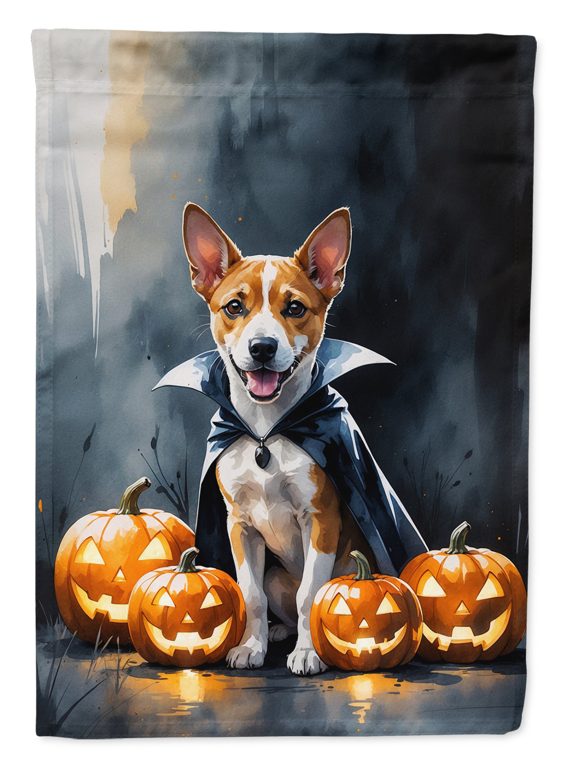 Basenji Puppy Halloween House Flag