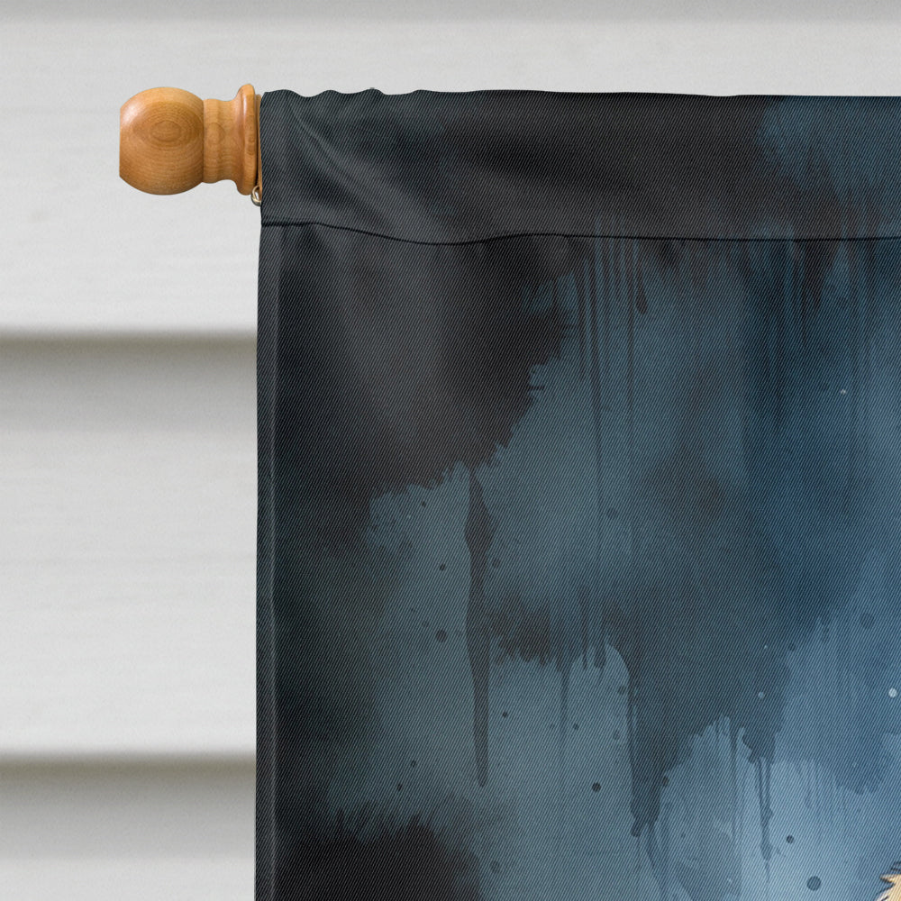 Basset Hound Puppy Halloween House Flag