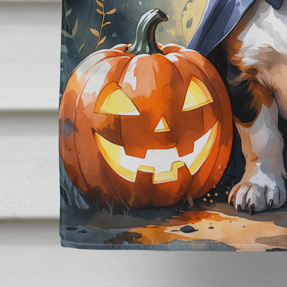 Basset Hound Puppy Halloween House Flag