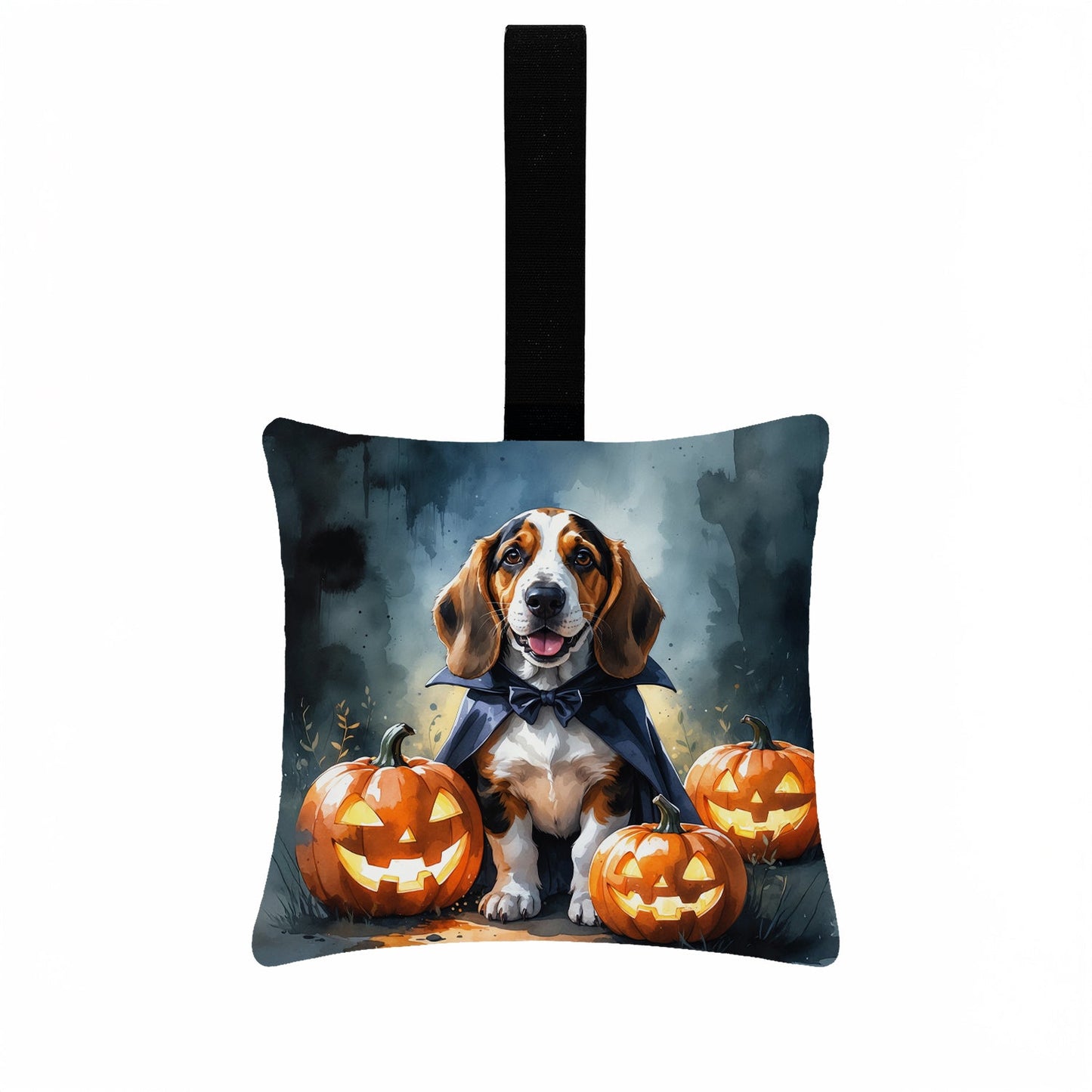 Basset Hound Puppy Halloween Mini Hanging Pillow Ornament 3.5 × 3.5