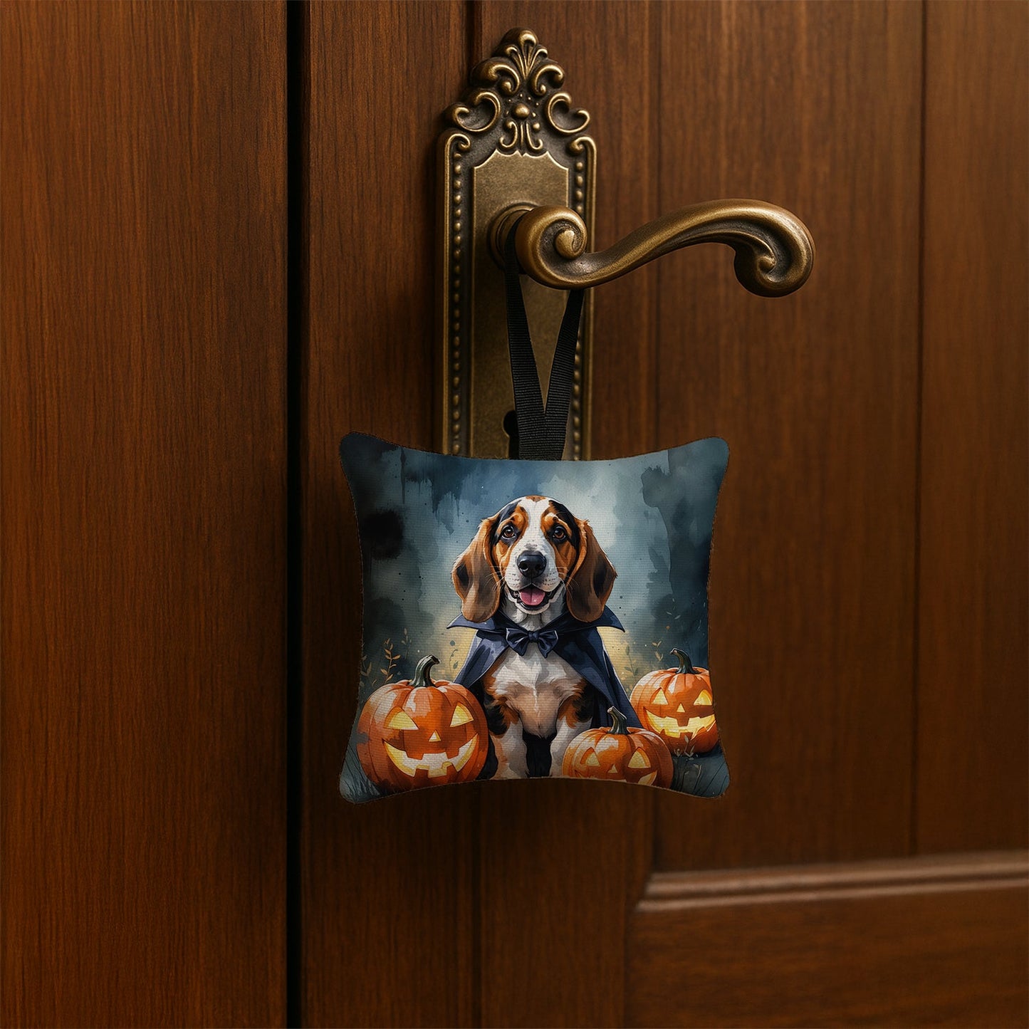 Basset Hound Puppy Halloween Mini Hanging Pillow Ornament 3.5 × 3.5
