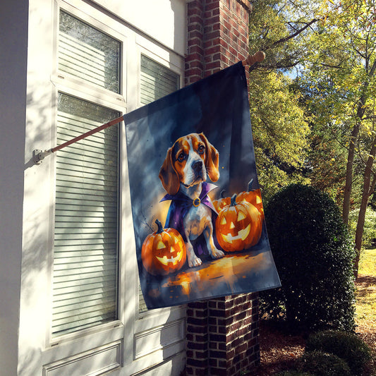 Beagle Puppy Halloween House Flag