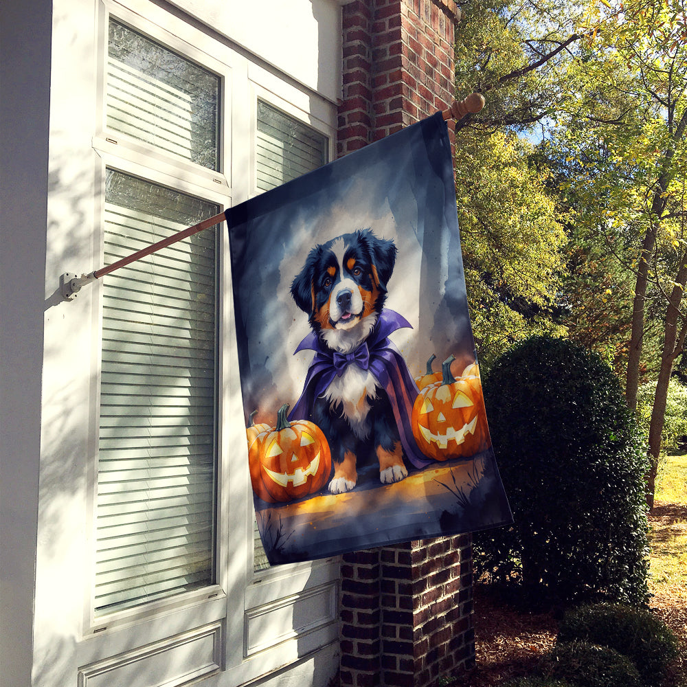 Bernese Mountain Dog Puppy Halloween House Flag