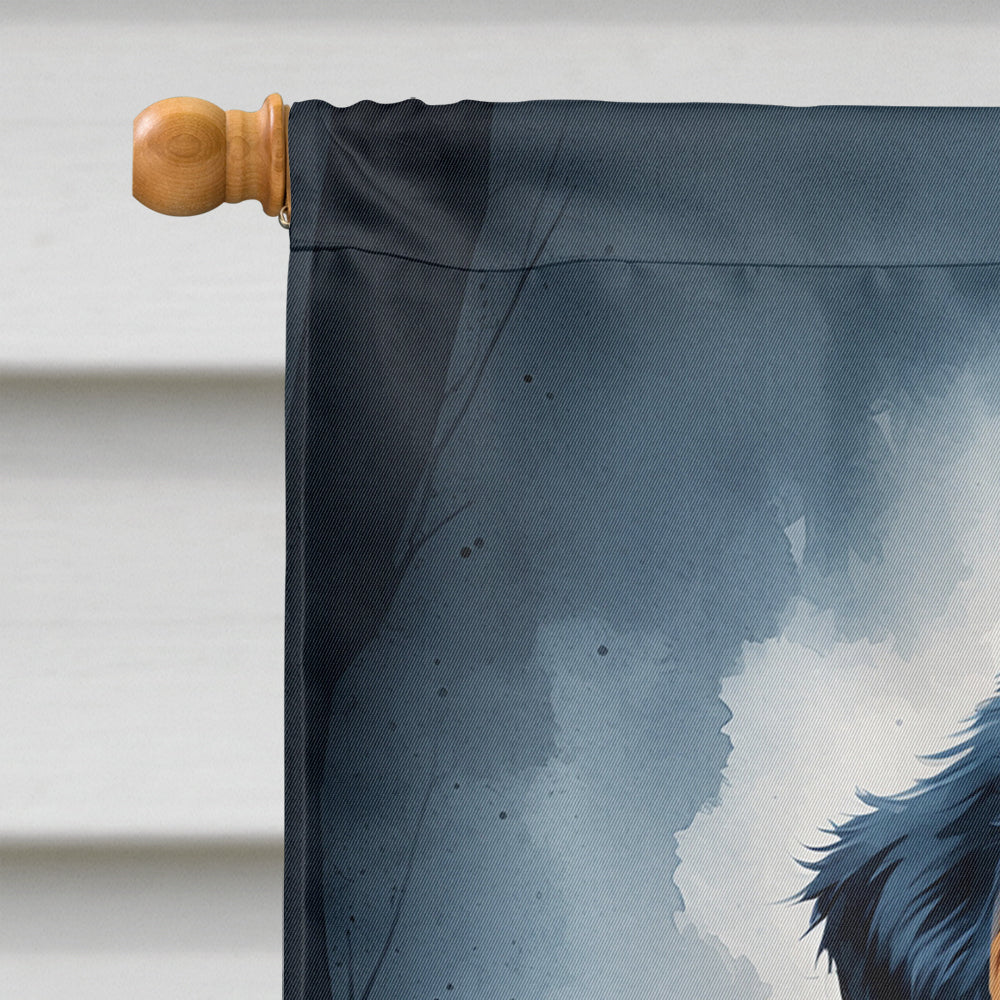 Bernese Mountain Dog Puppy Halloween House Flag