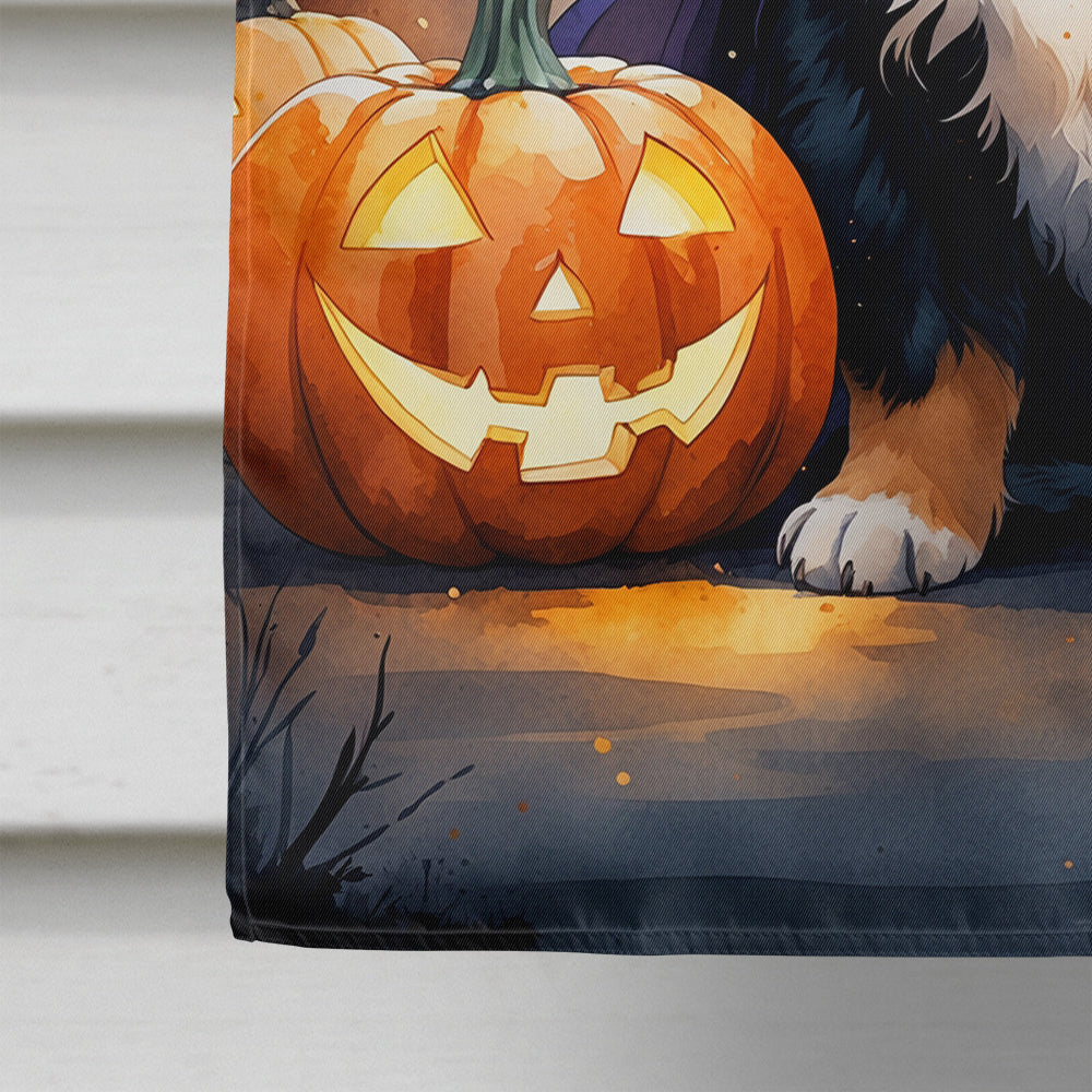 Bernese Mountain Dog Puppy Halloween House Flag