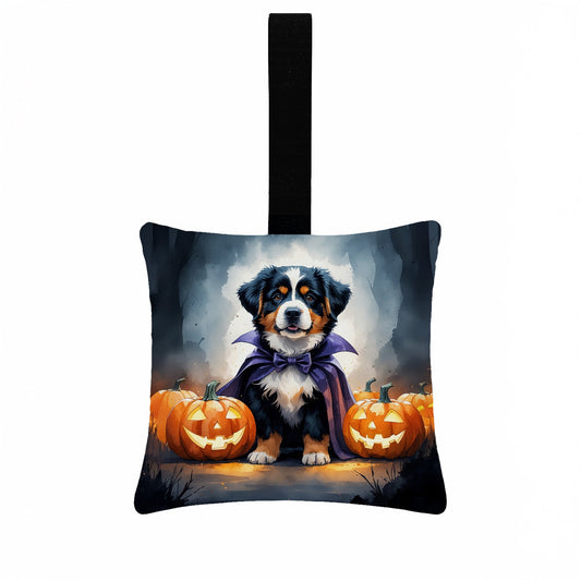Bernese Mountain Dog Puppy Halloween Mini Hanging Pillow Ornament 3.5 × 3.5