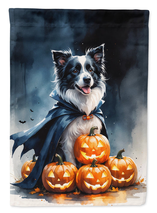 Border Collie Puppy Halloween Garden Flag