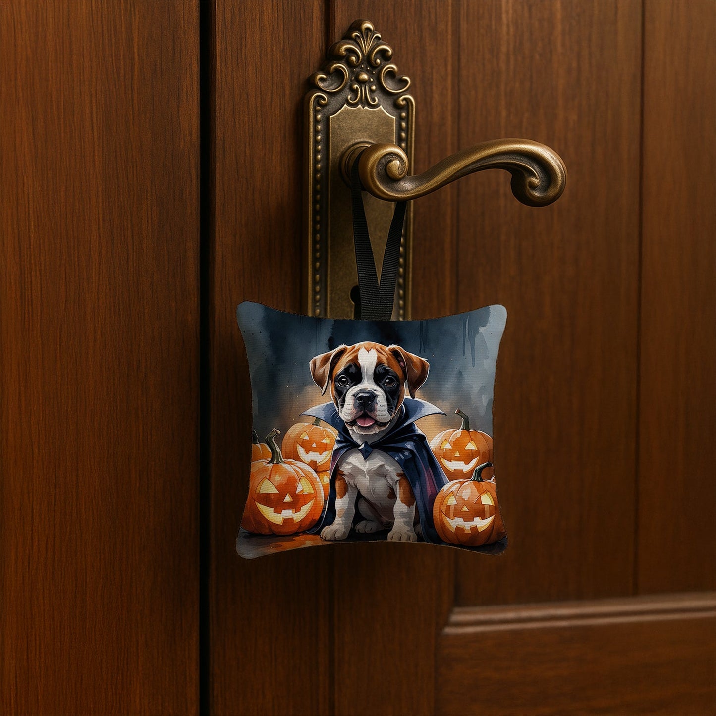 Boxer Puppy Halloween Mini Hanging Pillow Ornament 3.5 × 3.5