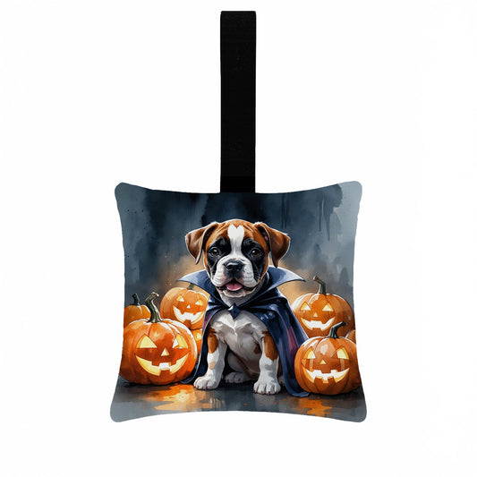 Boxer Puppy Halloween Mini Hanging Pillow Ornament 3.5 × 3.5
