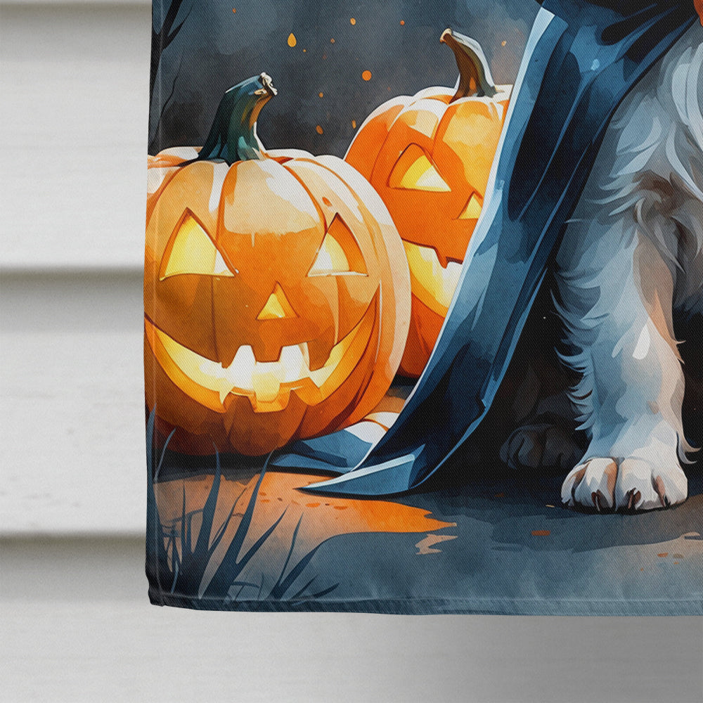 Cavalier Spaniel Puppy Halloween House Flag