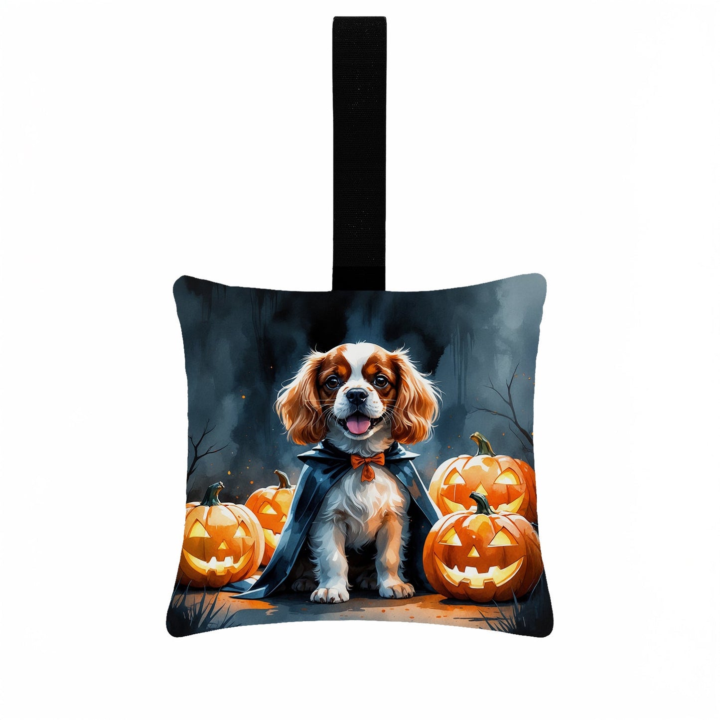 Cavalier Spaniel Puppy Halloween Mini Hanging Pillow Ornament 3.5 × 3.5
