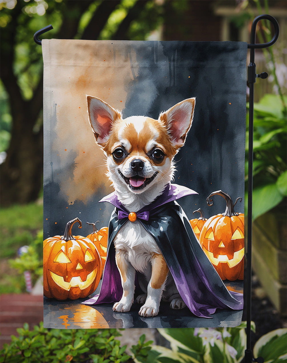 Chihuahua Puppy Halloween Garden Flag