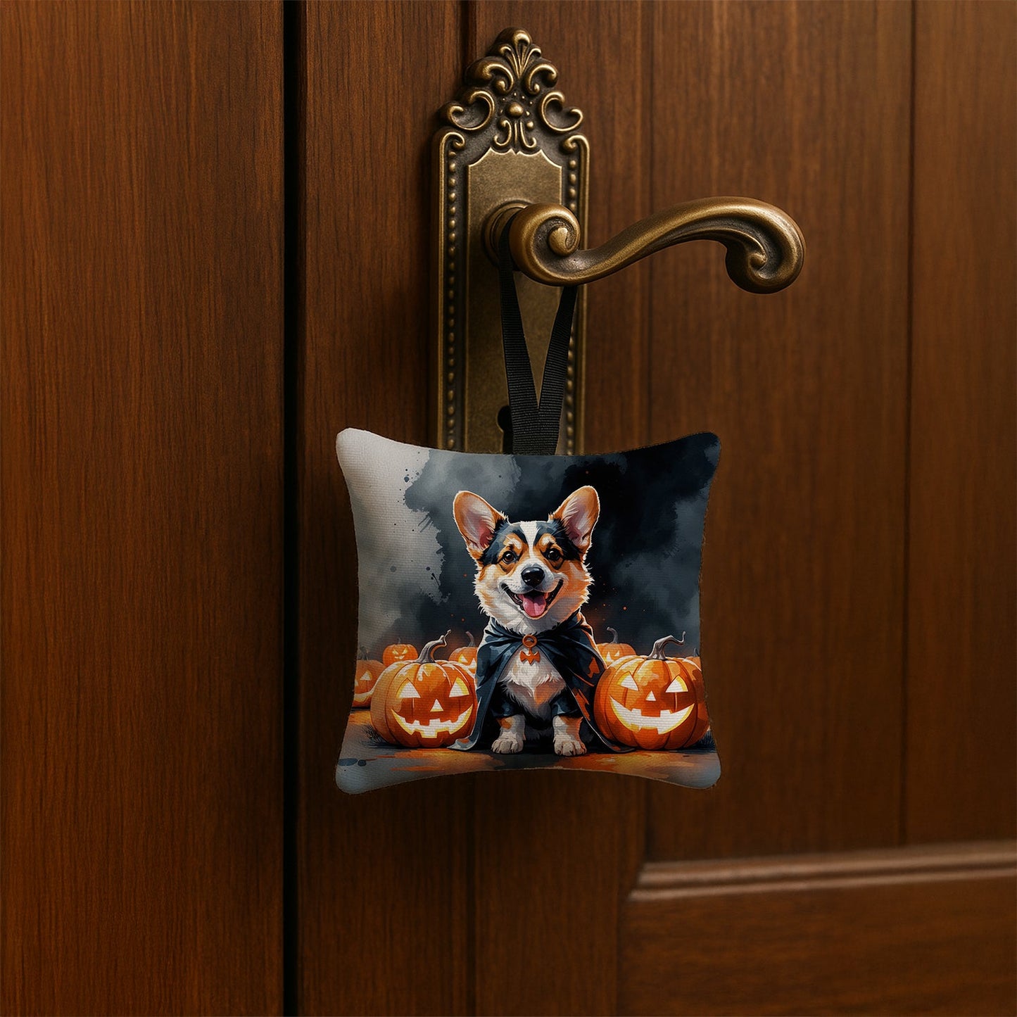 Corgi Puppy Halloween Mini Hanging Pillow Ornament 3.5 × 3.5