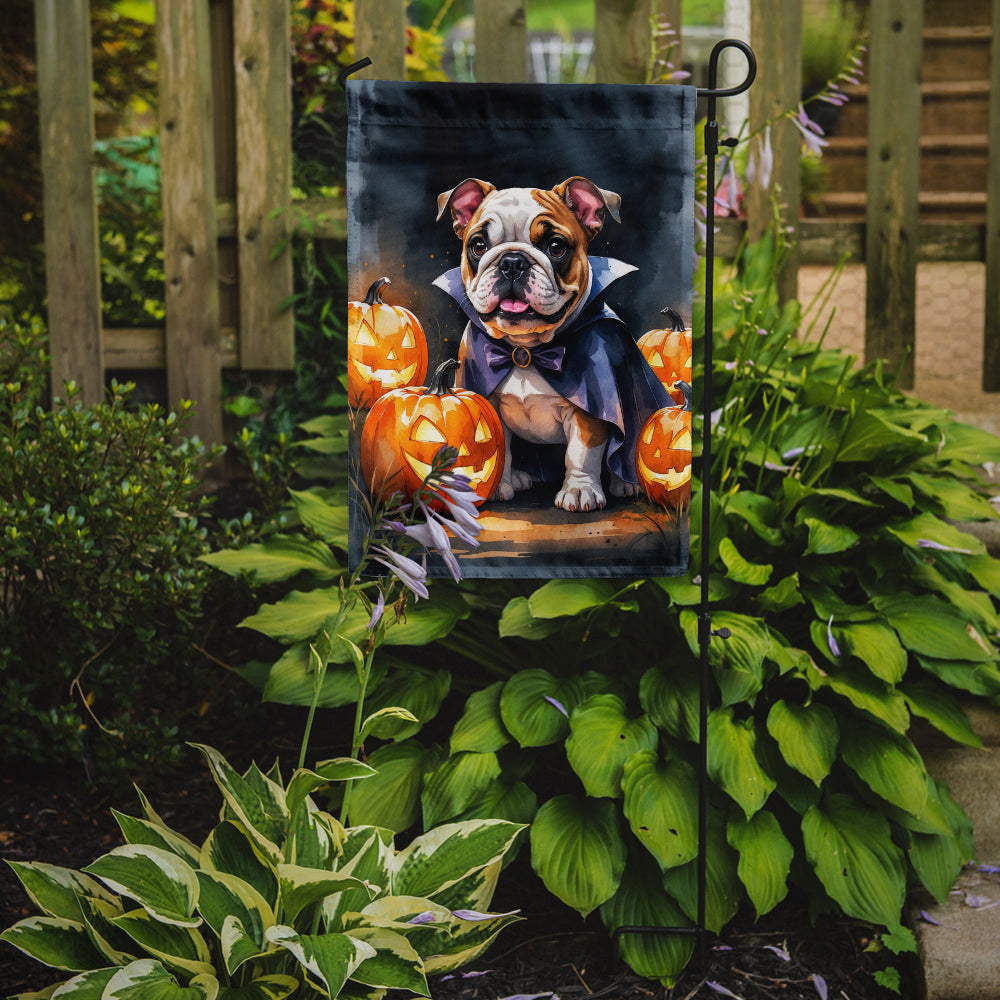 English Bulldog Puppy Halloween Garden Flag