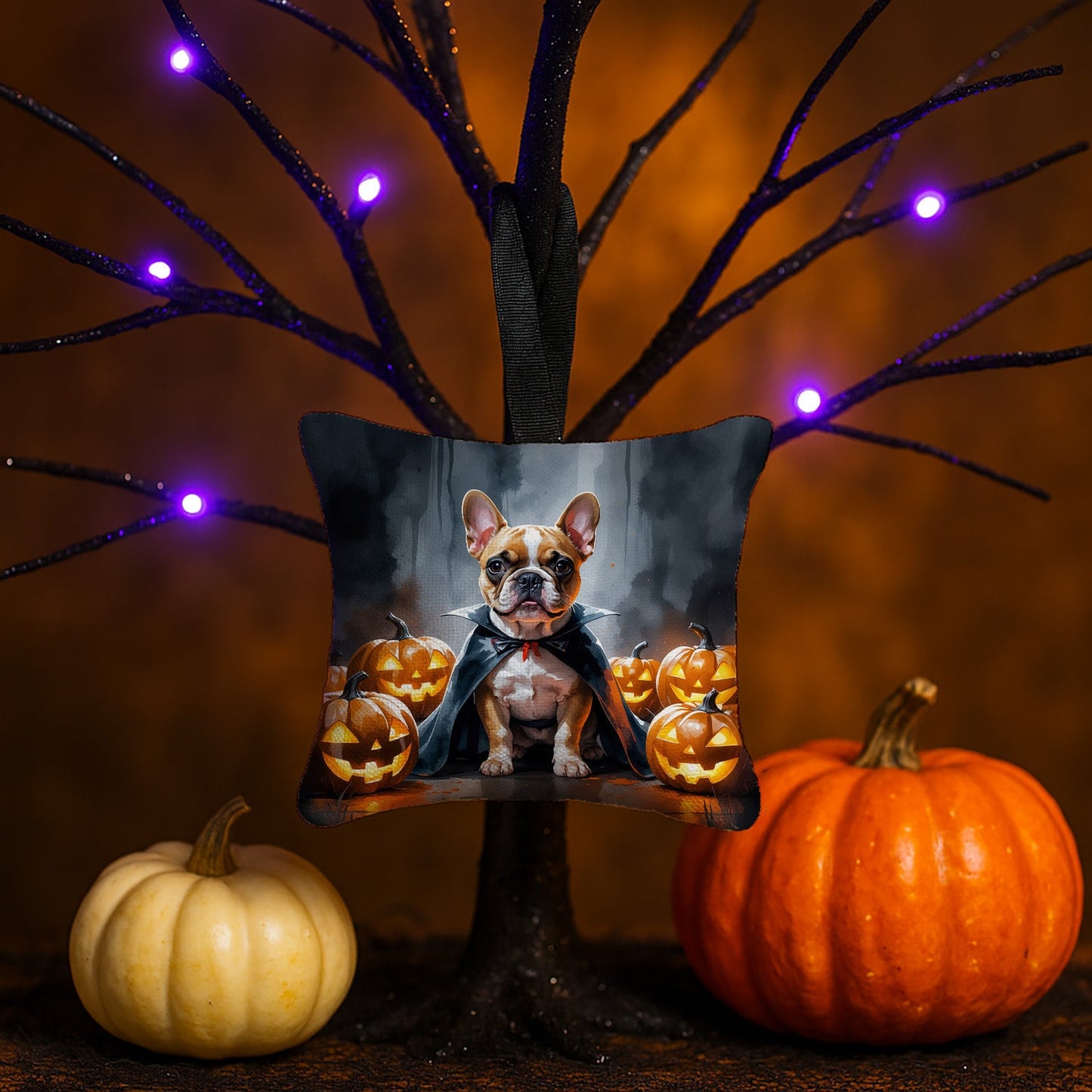French Bulldog Puppy Halloween Mini Hanging Pillow Ornament 3.5 × 3.5