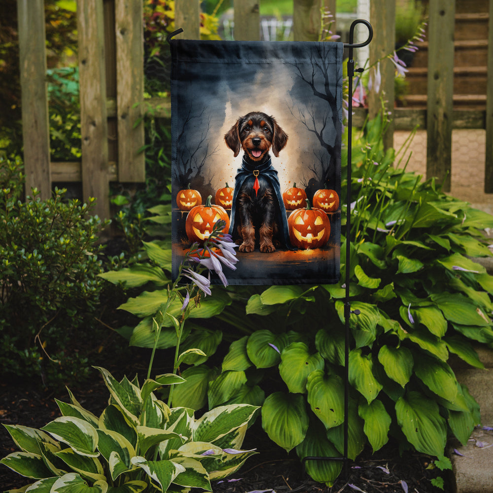 German Wirehaired Pointer Puppy Halloween Garden Flag