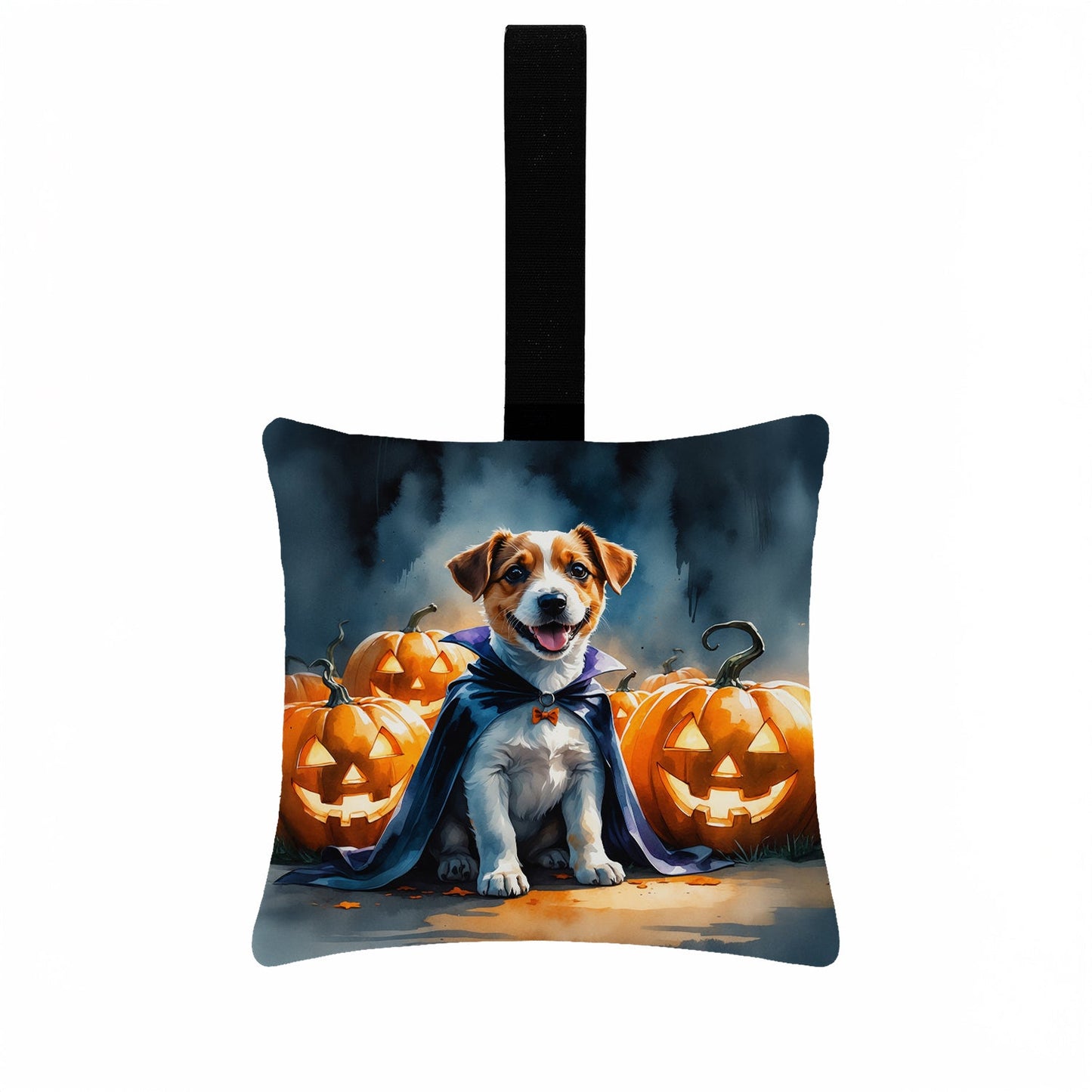Jack Russell Terrier Puppy Halloween Mini Hanging Pillow Ornament 3.5 × 3.5