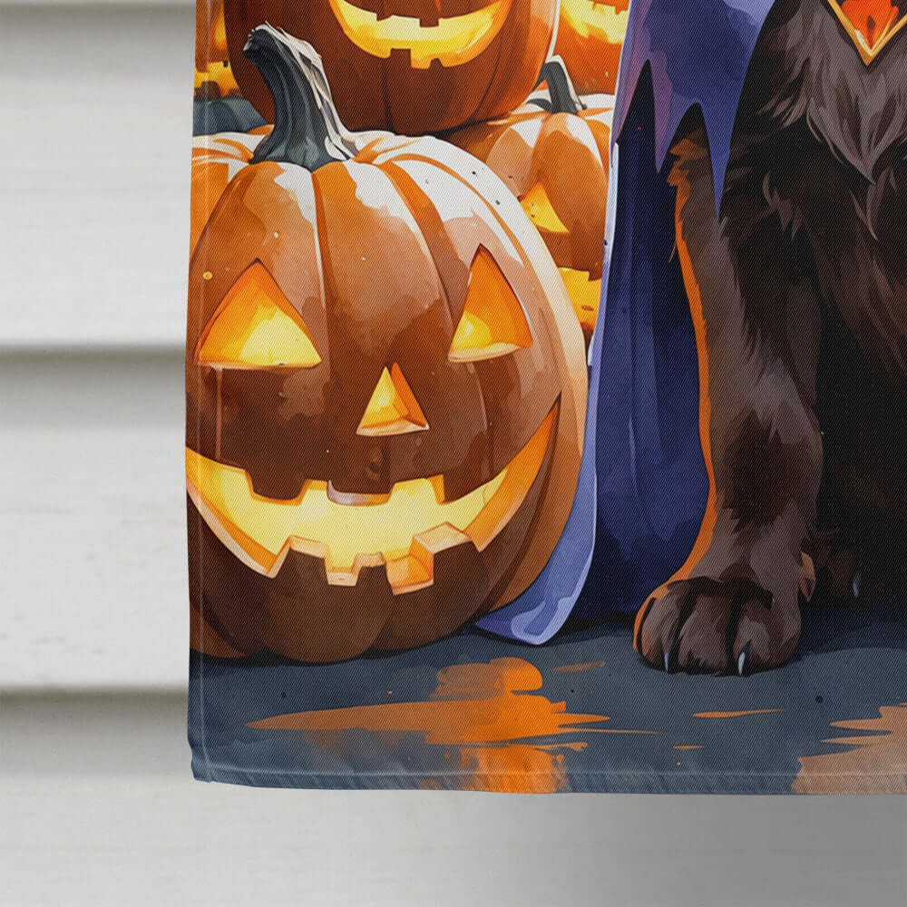 Chocolate Labrador Retriever Puppy Halloween House Flag