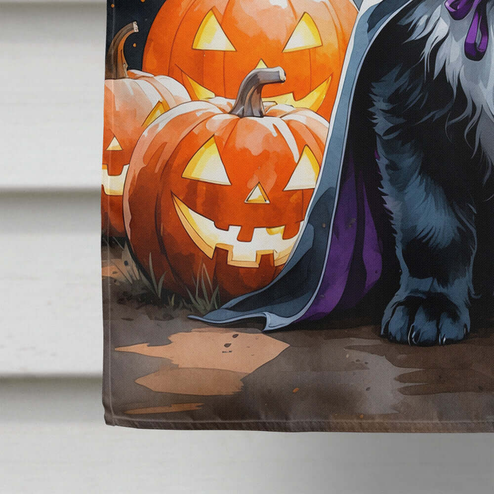 Newfoundland Puppy Halloween House Flag