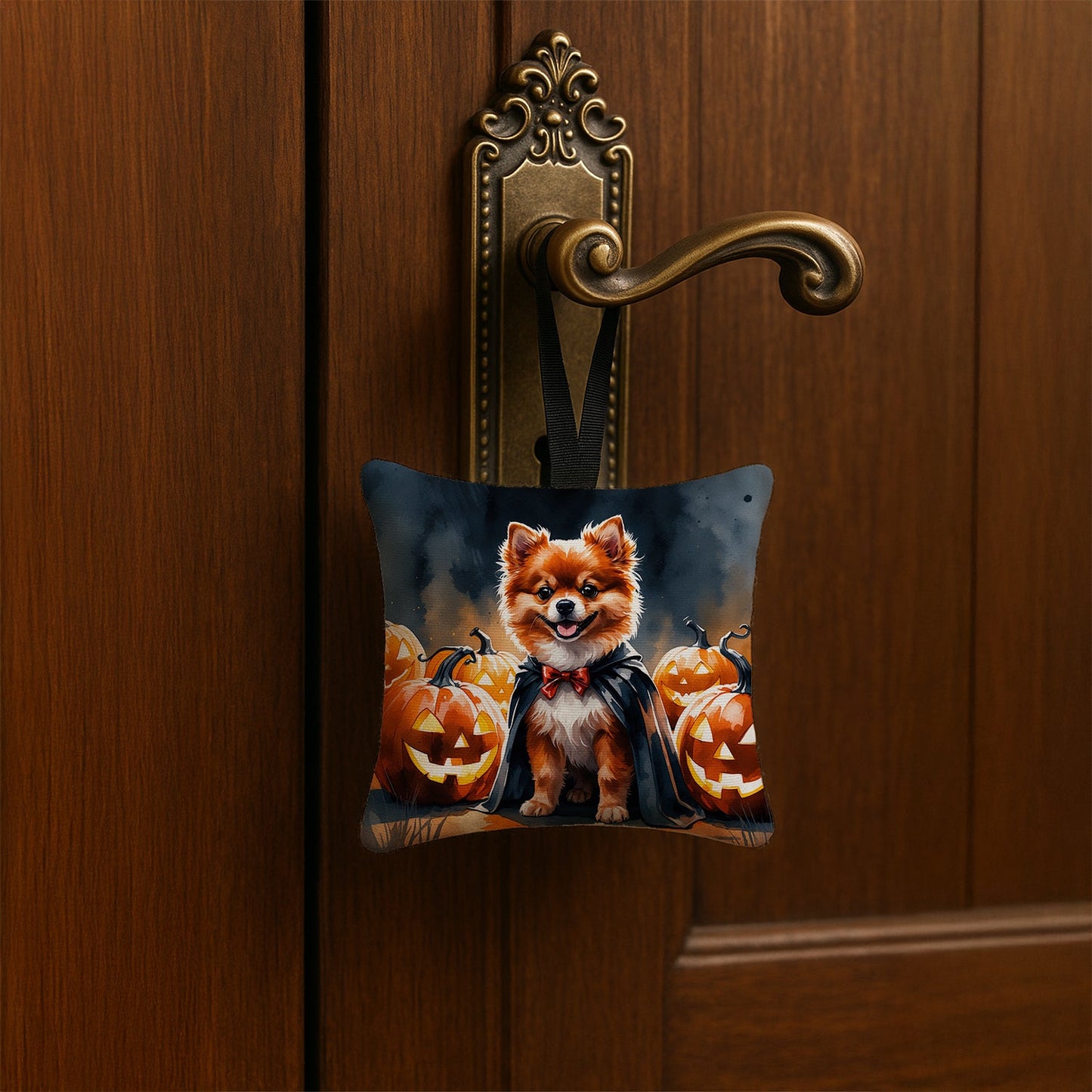 Pomeranian Puppy Halloween Mini Hanging Pillow Ornament 3.5 × 3.5